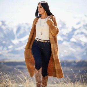 Small Ariat Saratoga Cardigan- Camel Buffalo